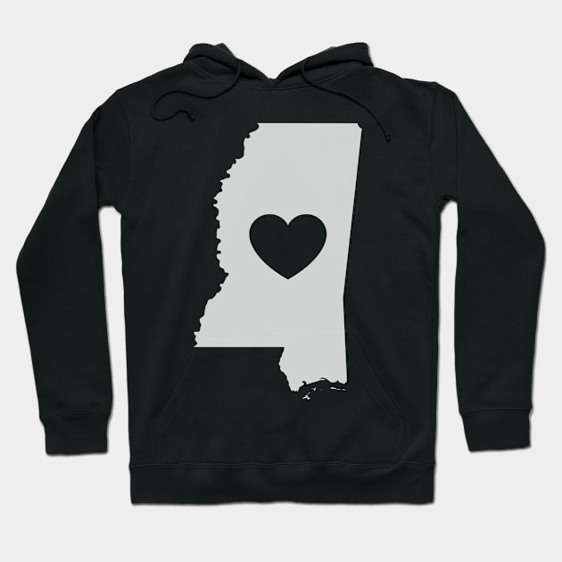 Mississippi Love Heart Hoodie by helloshirts